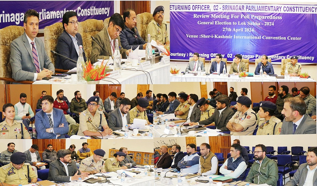 'General/ Police/ Expenditure Observers for 02-Srinagar PC hold joint meeting with Officers at SKICC'